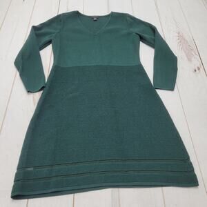 Ann Taylor factory knit fit and flare forest green midi dress